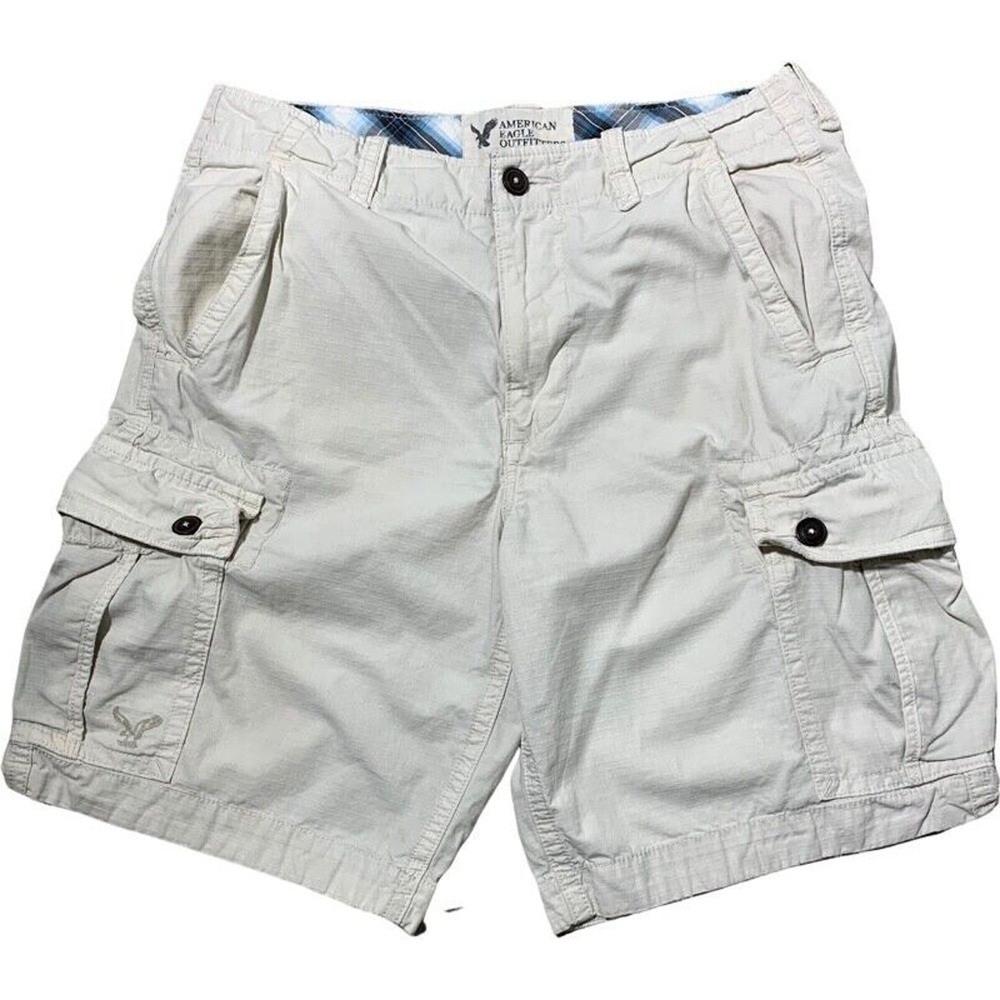 American Eagle Mens Shorts 34 Rip Stop Material Cargo